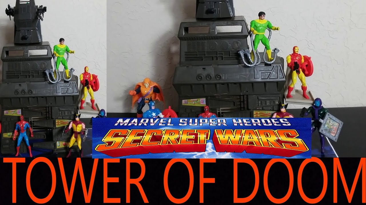 RETRO-WED: 1984 SECRET WARS TOWER OF DOOM PLAYSET AND LOOK AT SOME OF THE FIGURES MARVEL MATTEL