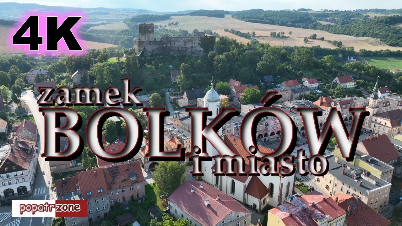 [4K] Bolk&oacute;w, miasto i zamek. Perełka Dolnego Śląska #cityview #castle #poland #drone #4k #wiedźmin
