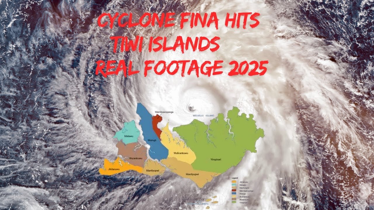 Cyclone Fina Slams Tiwi Islands — Real Footage 2025.
