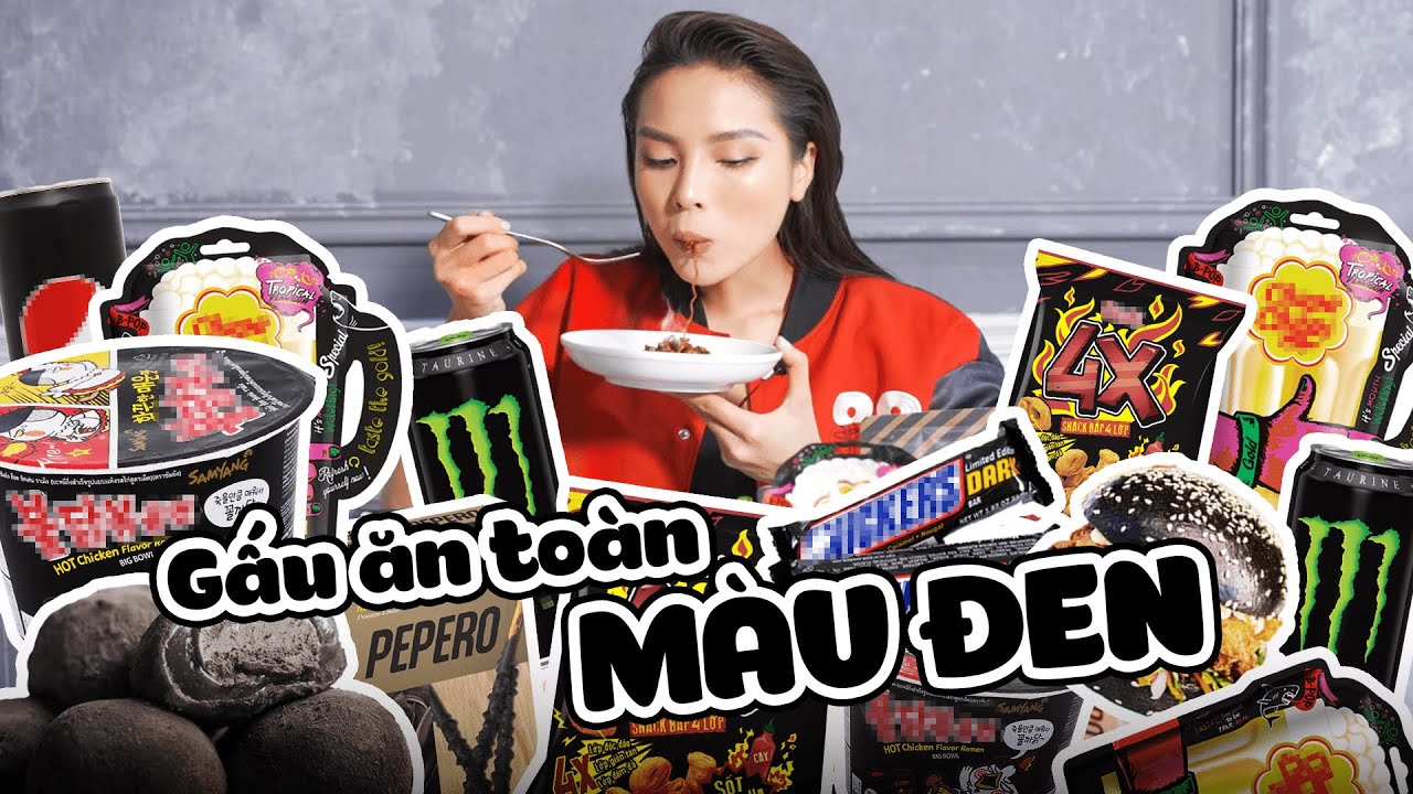 Cheat Day - Duy&ecirc;n ăn g&igrave;? l #3: Thử th&aacute;ch ăn to&agrave;n m&agrave;u đen của Gấu B&eacute;o