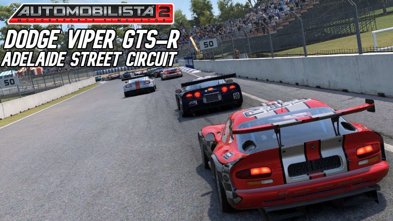 Automobilista 2: Dodge Viper GTS-R at Adelaide Street Circuit