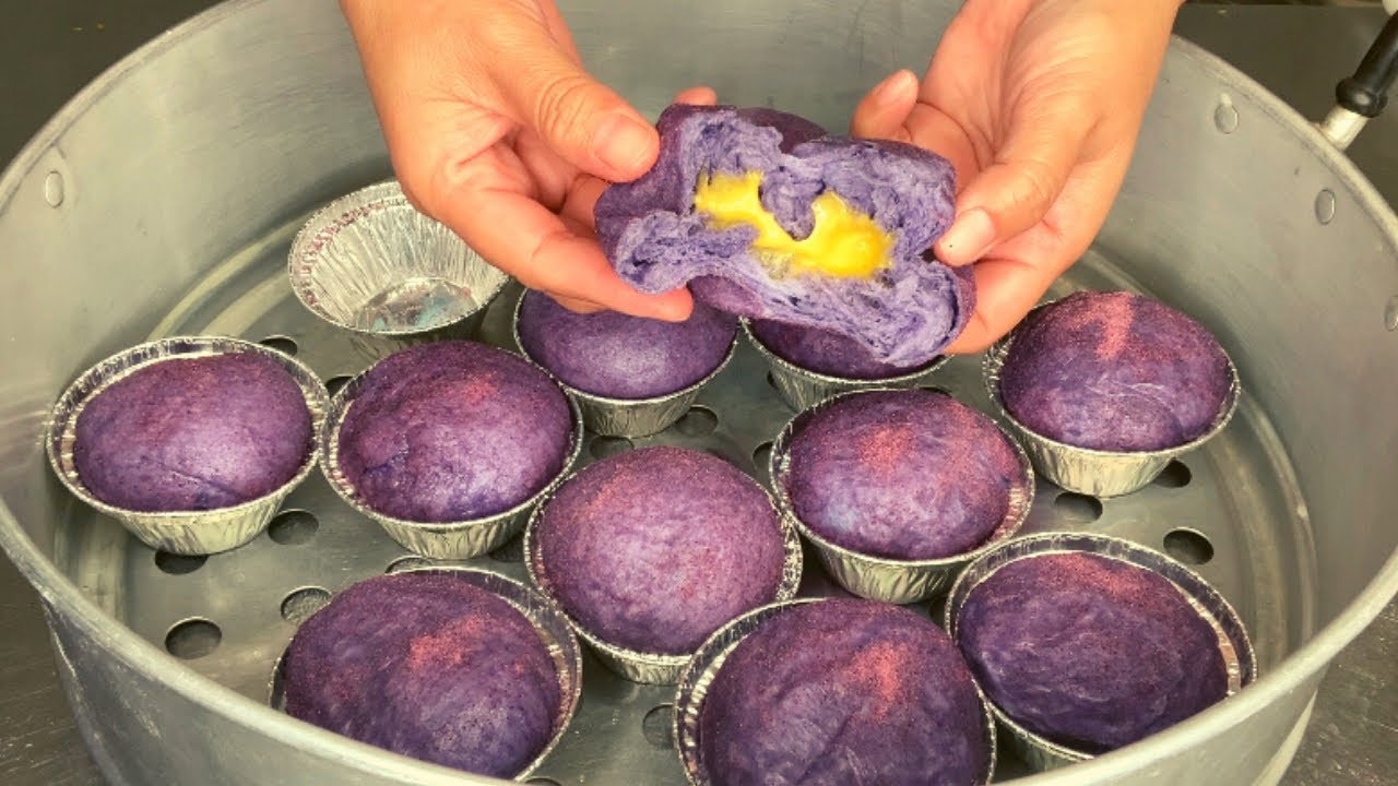 Steamed UBE CHEESE BREAD Ang Sarap at Malambot, Pang Negosyo Idea at Pang Meryenda