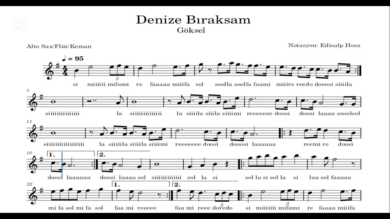 Denize Bıraksam - Göksel - Alto Sax/Flüt/Keman