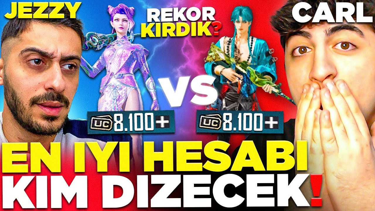 8.100 UC'YE EN İYİ HESABI DİZEN KAZANIR! JEZZY VS CARL! (REKOR KIRDIK??) | PUBG Mobile