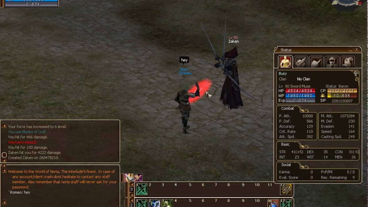 Lineage2 World of Noria x500. Blades of Leaf and Spirit Fortification (Sword Muse)