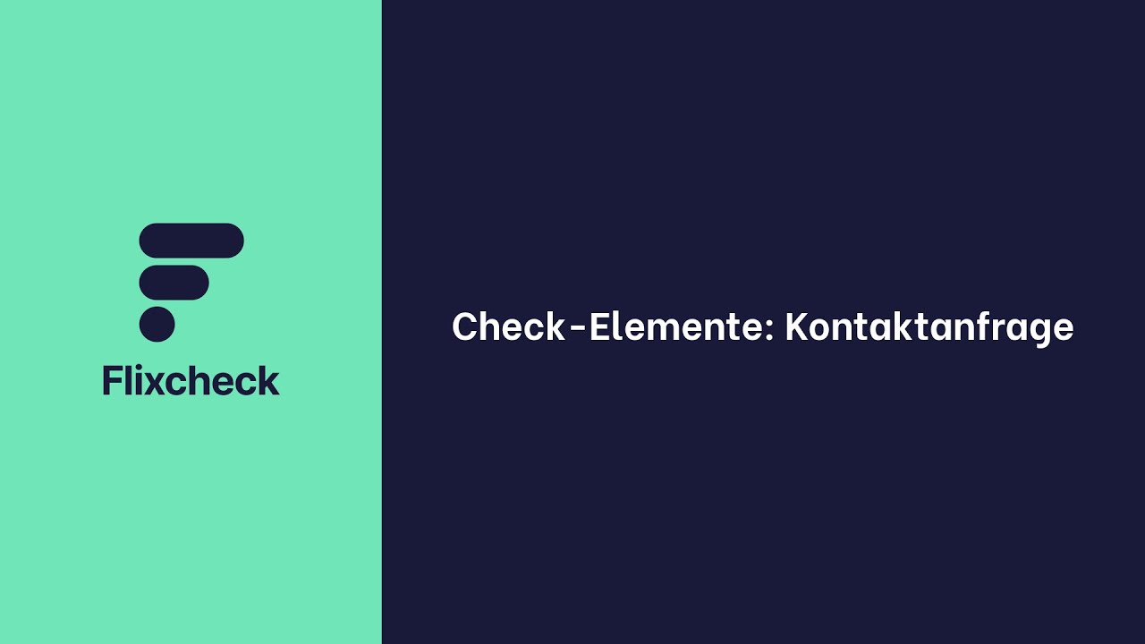 Check-Elemente: Kontaktanfrage