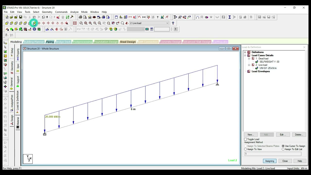 Learn How to Use STAAD PRO for Analysing and Designing Cantilever Beam | For Beginners