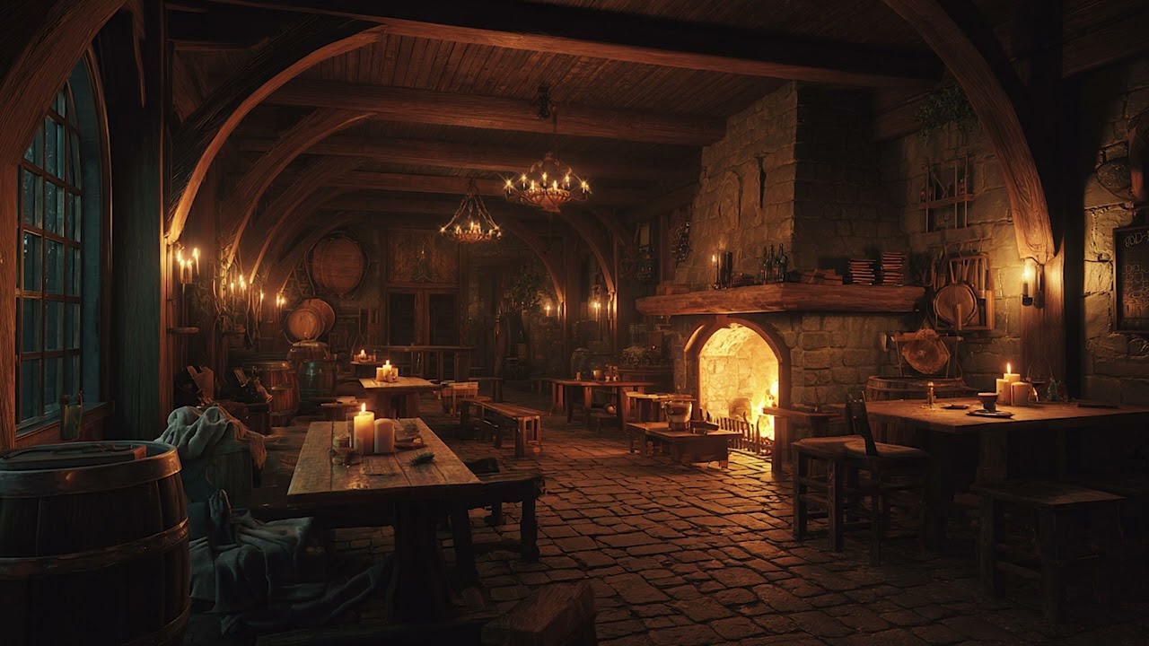 [playlist] 긴 여정을 마친 여행자의 아늑한 여관 🍺 벽난로 옆에서의 휴식 | Healing Medieval Tavern Music