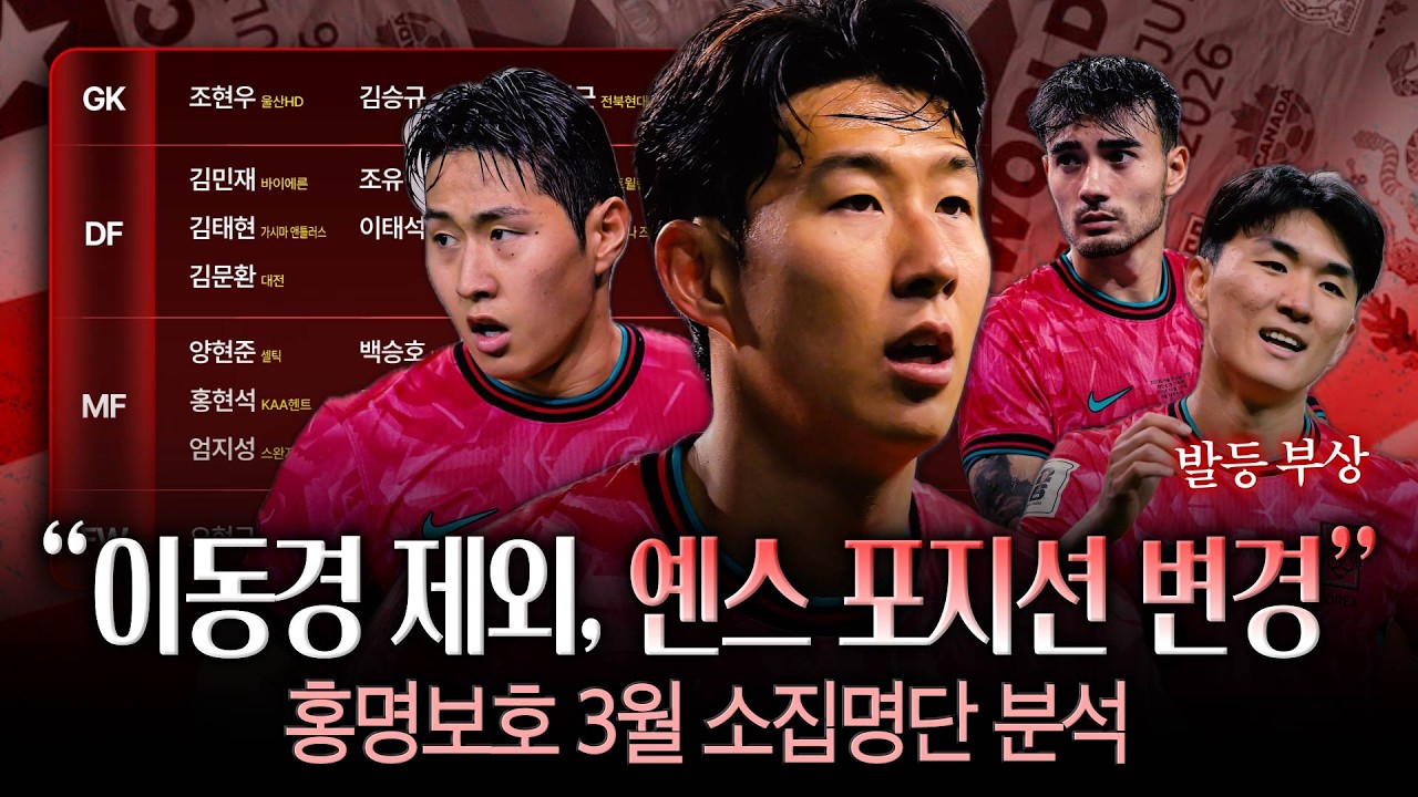 ‘월드컵 전 마지막 소집‘ 홍명보호 3월 명단 특이점은?