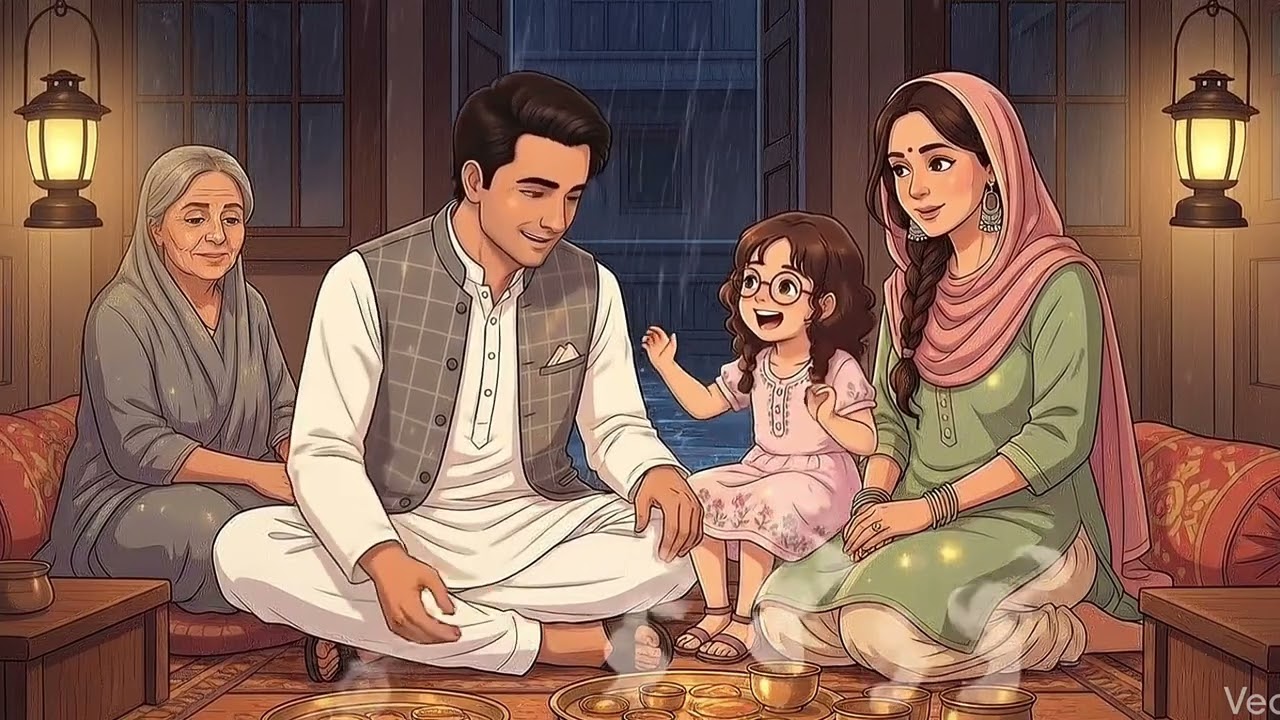 🌧️🌙 Rainy Ramzan Evening | A Cozy Monsoon Iftar with Family – Ghibli Style ASMR