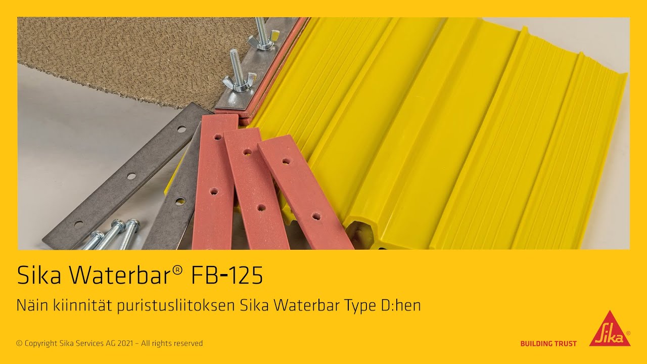 Sika Waterbar® FB-125: Type D puristusliitos