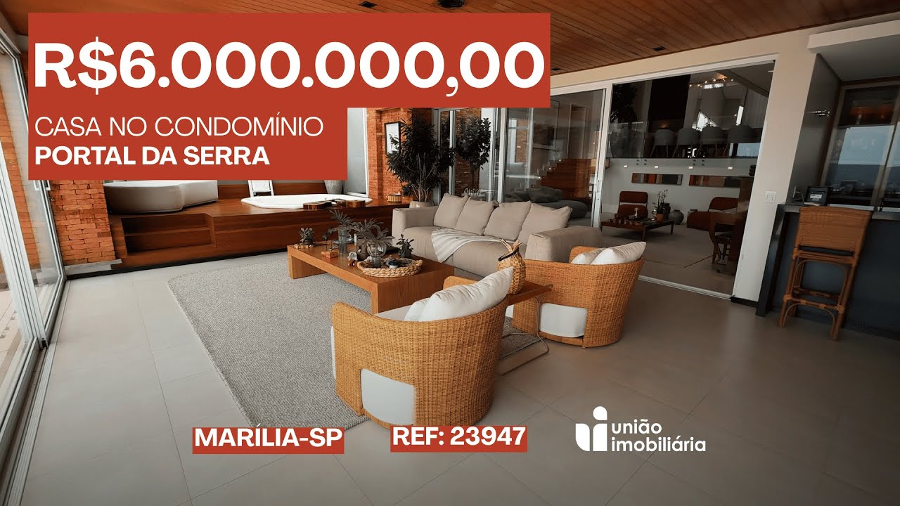 MANSÃO DE R$6.000.000,00 NO CONDOMÍNIO PORTAL DA SERRA - MARÍLIA/SP