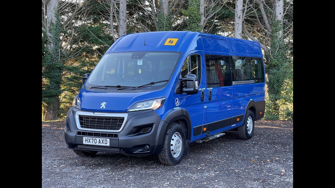 2020 Peugeot Boxer L4H2 17seat Lightweight NON-D1 Minibus w/ Telescopic ramp. PrelovedMinibus.co.uk