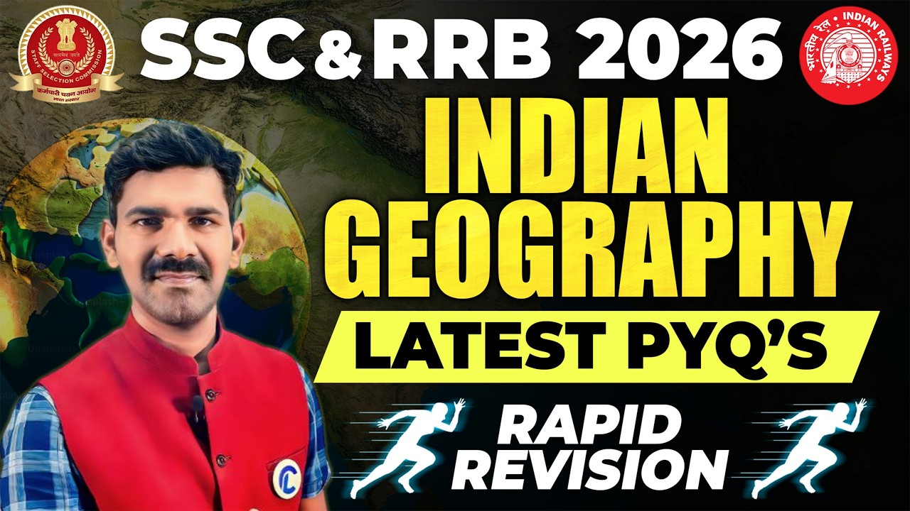 Indian Geography | SSC & RRB Latest 2025–26 PYQs | One Shot Rapid Revision | Complete Concept