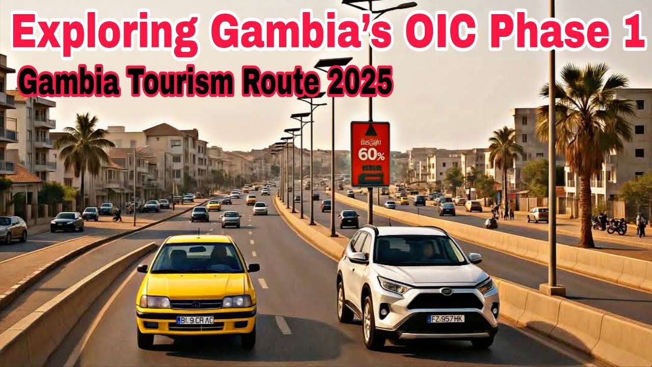Gambia&rsquo;s Fastest Route to Senegambia | OIC Road Phase 1 Drive Airport Junction to Tourist Hub Africa