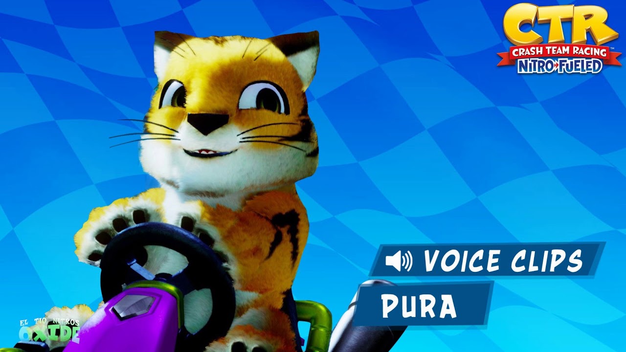 Crash Team Racing Nitro Fueled - Pura (All Voice Clips/Sounds)