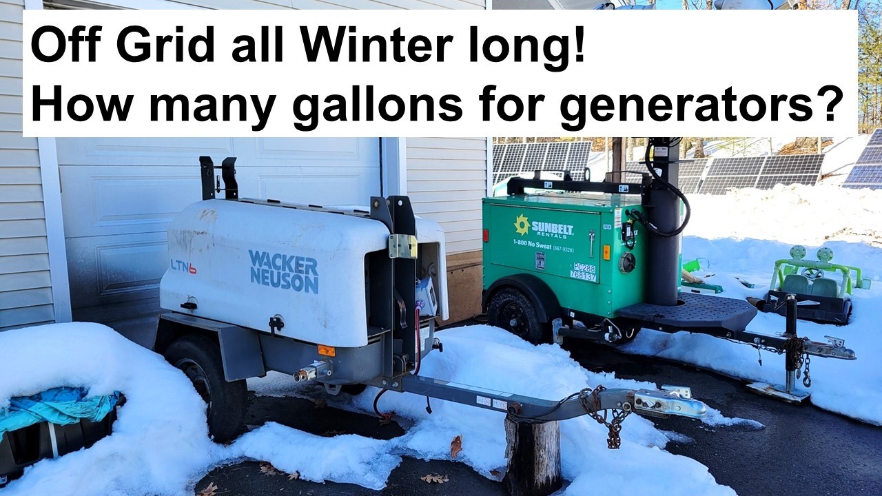 How much fuel for generators when living off grid?