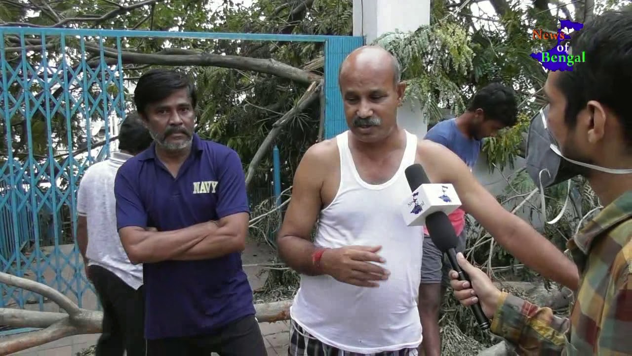 News of Bengal Reporting on Cyclone Amphan at Princep Ghat, Kolkata.