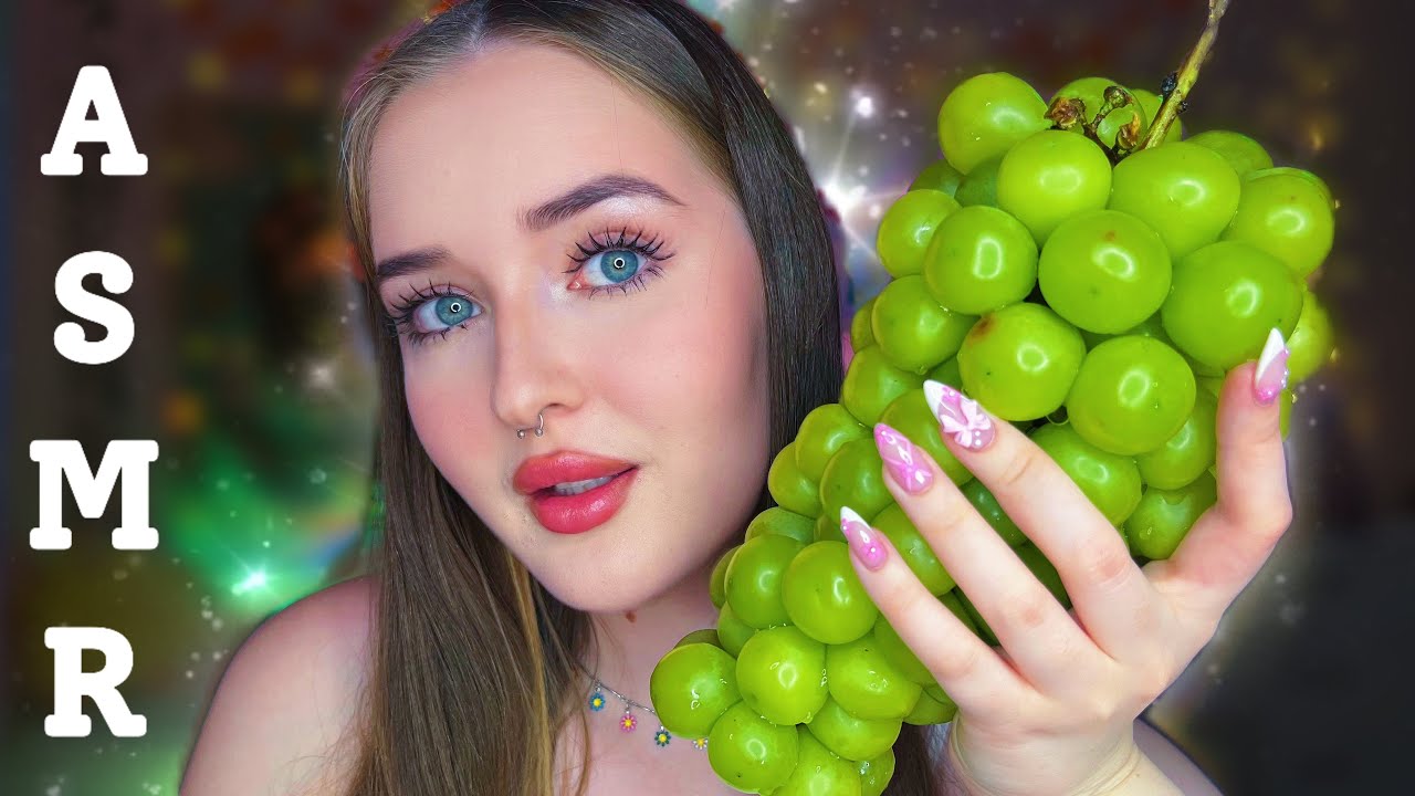 ASMR💚ИТИНГ ТРЕНДОВОГО ВИНОГРАДА 🍇виноград корейский МУСКАТ 😻