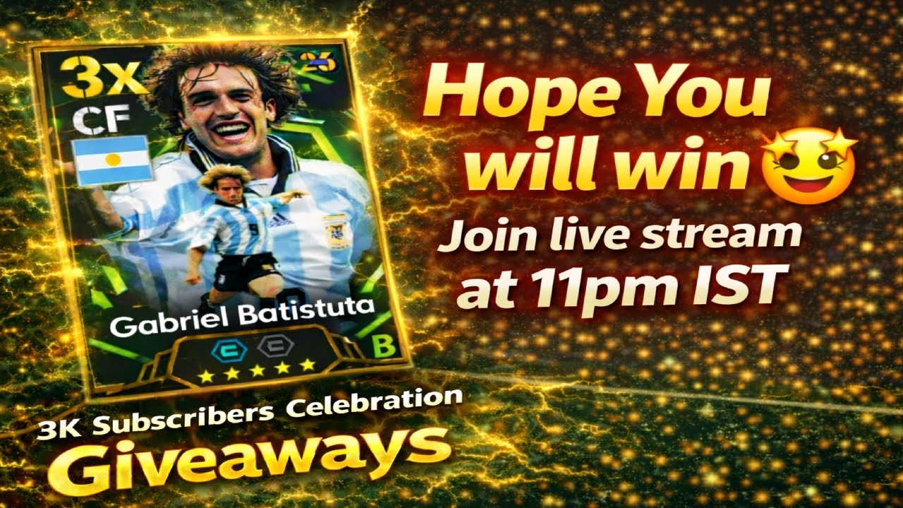 3x Batistuta giveaway🤩 Friendly Matches 💪 #efootball #shortslive