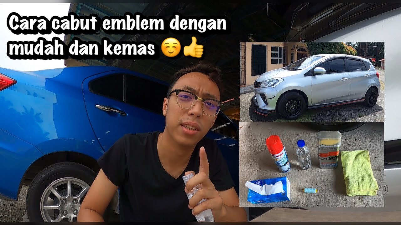 CARA CABUT EMBLEM PERODUA MYVI G3 1.3X | MUDAH D.I.Y JE GUYS ☺️👍
