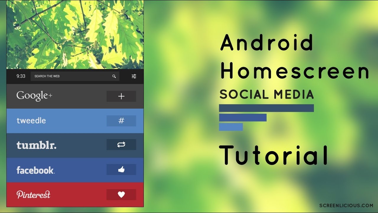 Social Media - Android Homescreen Tutorial