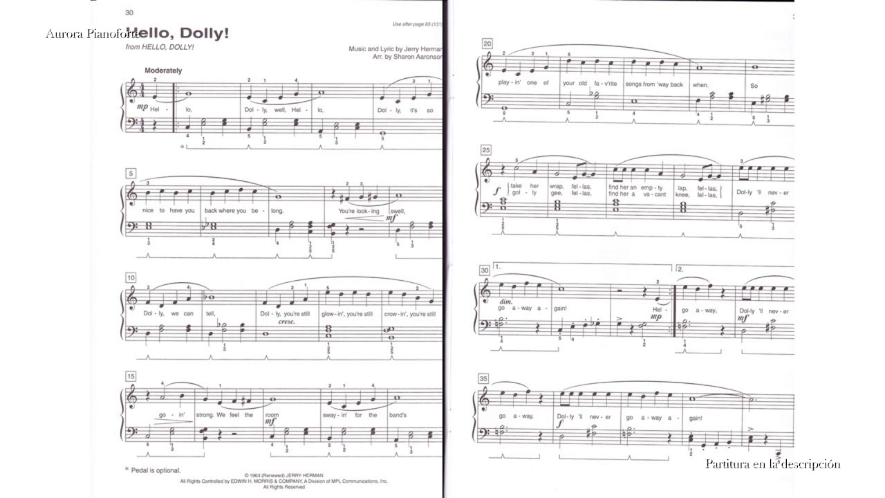 Hello, Dolly! (Partitura descargable)