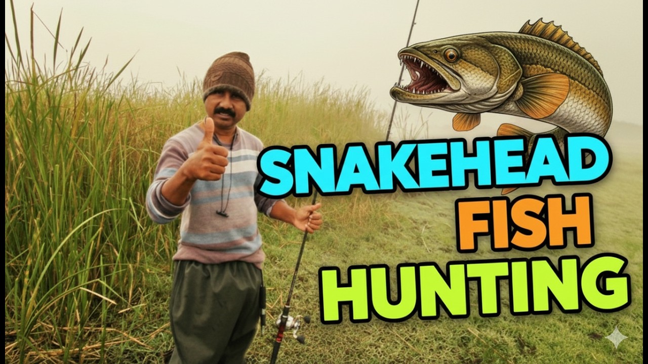 మంచి సైజ్ కొర్రమేన్లు Snakehead Fish Hunting..#jssvlogs