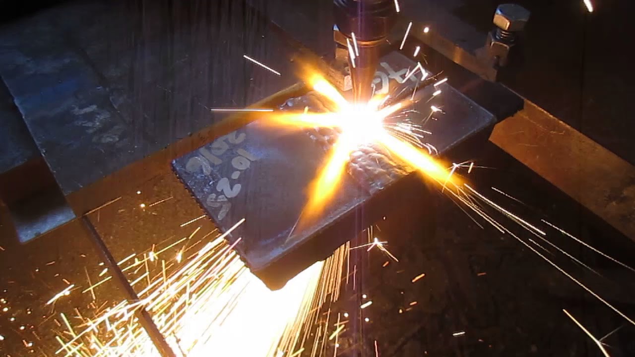 Cutting AWS D1.1 Welded Test Coupon for Bend Test