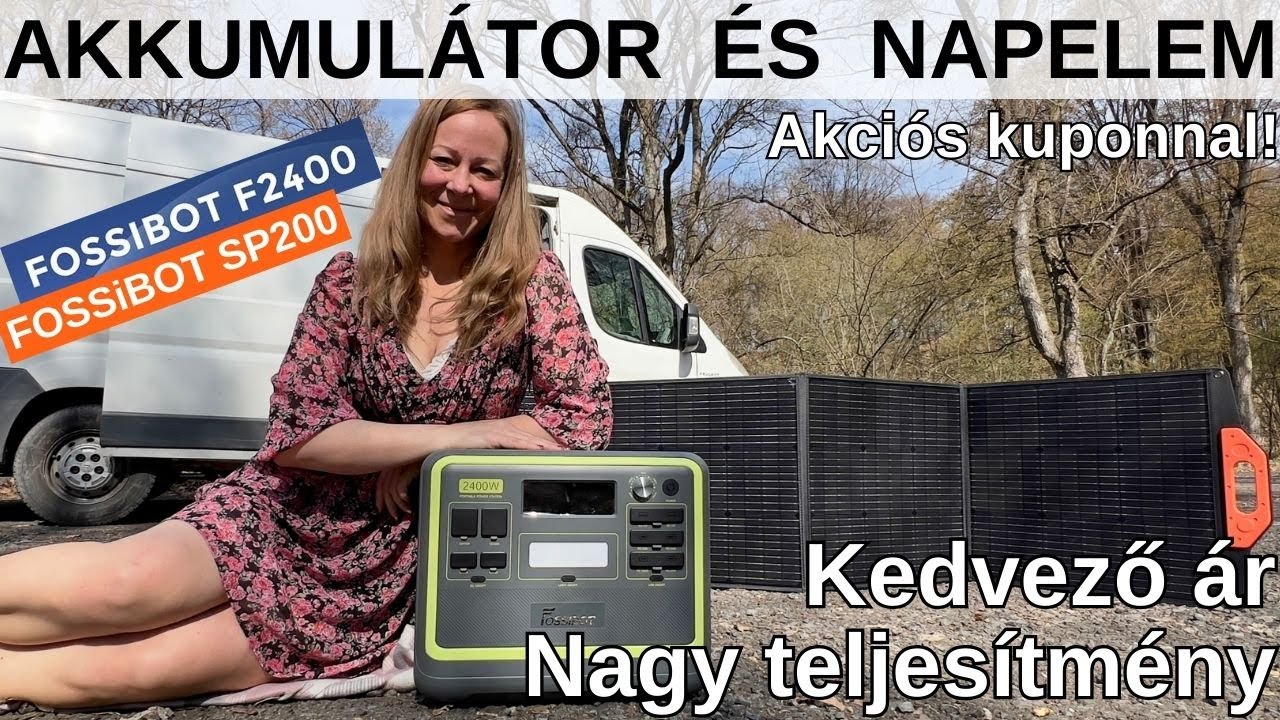 FOSSIBOT F2400 AKKUMULÁTOR ÉS  FOSSiBOT SP200 NAPELEM - Nagy teljesítmény, kedvező ár!