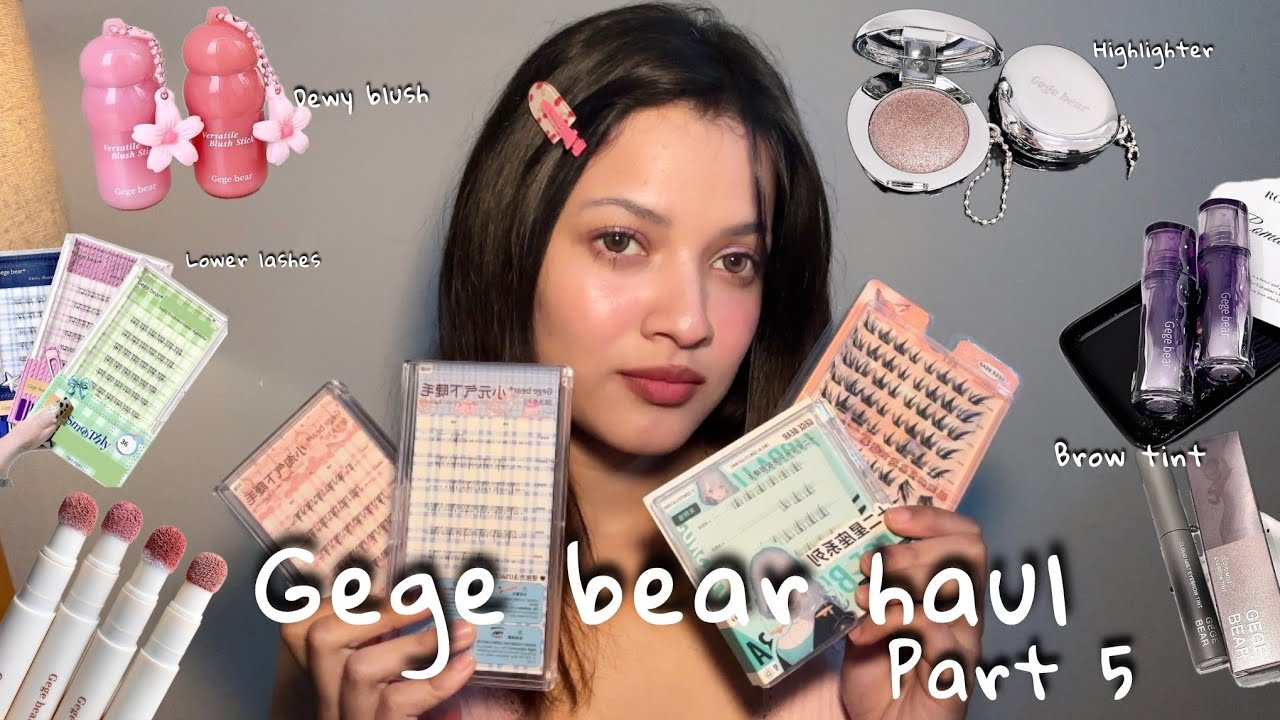Покупки от Gege bear - Часть 5 ˖ ִ𐙚 (нижние ресницы, ресницы «лисий цвет», помада для губ, хайлай...