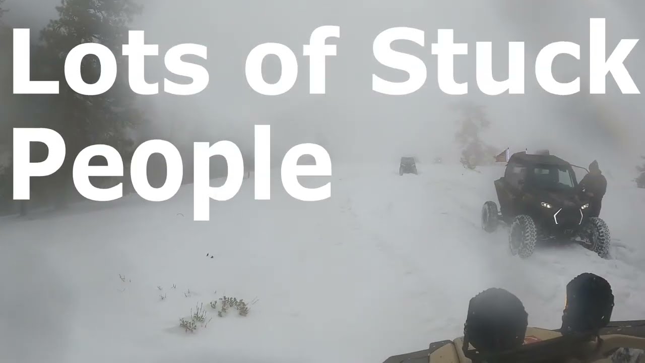 Lots of Stuck people Snow Wheeling