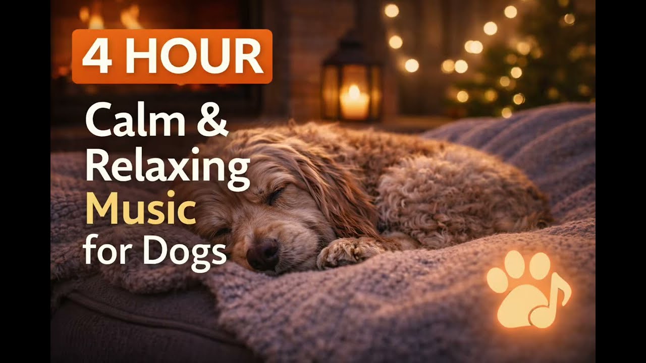 4 Hour Dog Sleep Music 🐶 | Calming Music for Anxiety & Deep Relaxation (Peaceful Night Sounds)