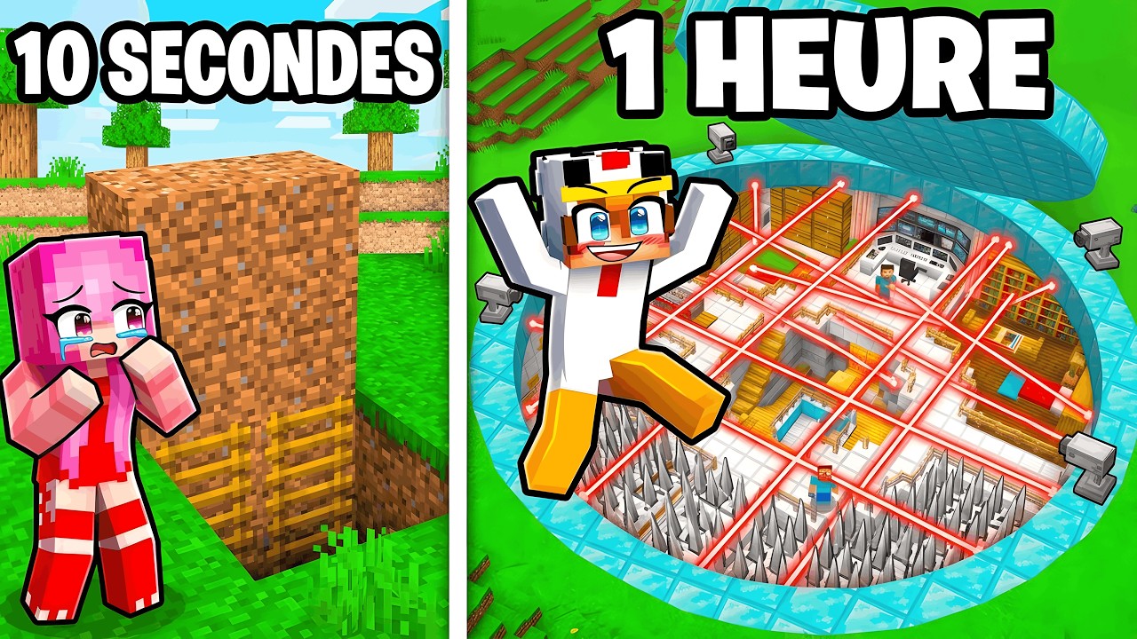 J’ai Construis un BUNKER Secret  en 10 SECONDES vs 1 HEURE !