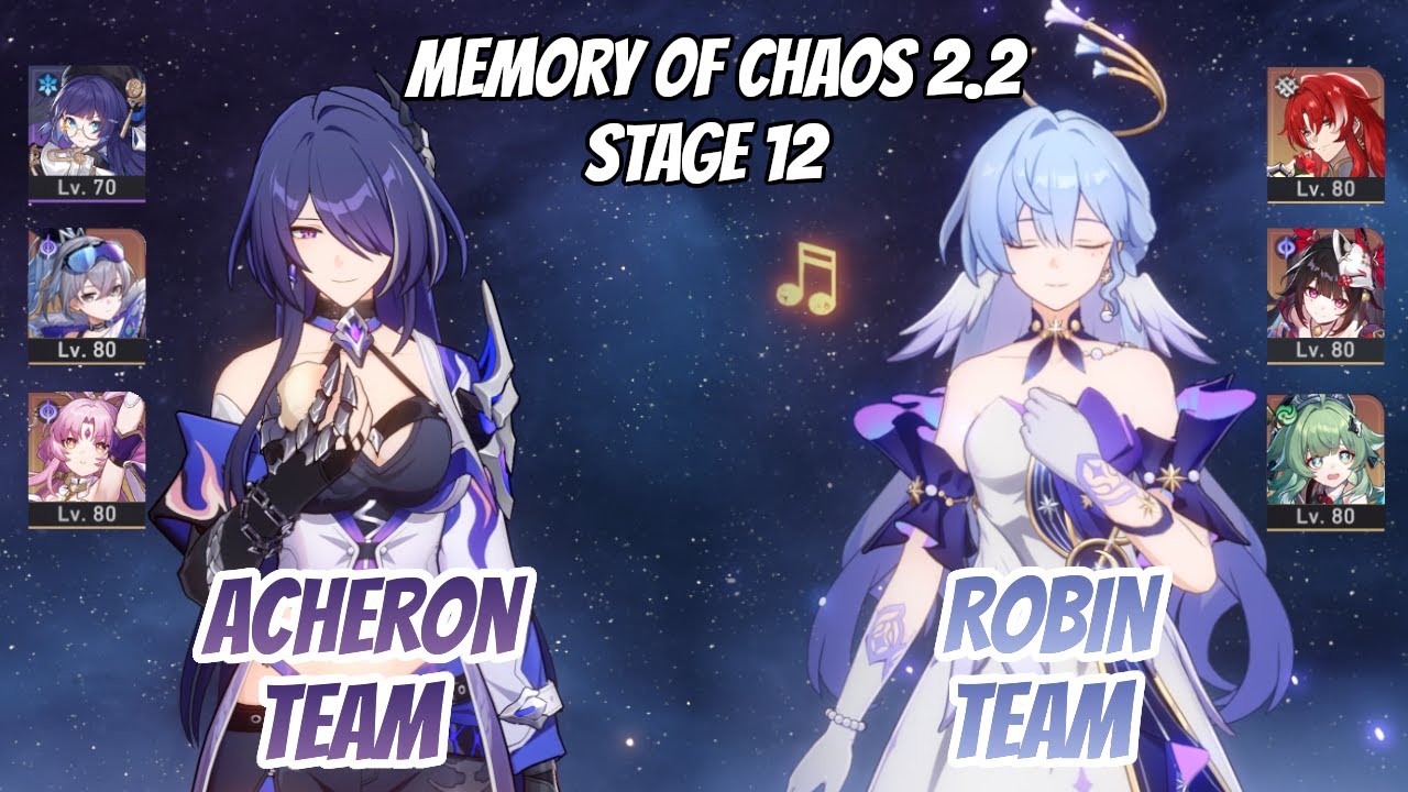 Acheron Team & Robin x Argenti Memory of Chaos Stage 12 (3 Stars) | Honkai Star Rail