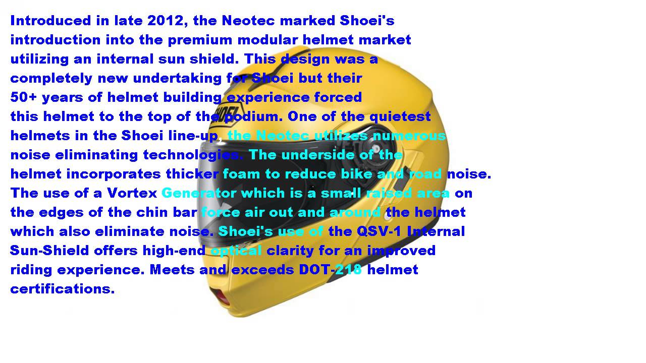 Shoei Metallic Neotec Road Race Motorcycle Helmet