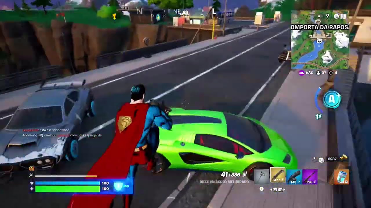 Fortnite 4K 60FPS HDR | Gameplay Superman Perdi para um Alucinado