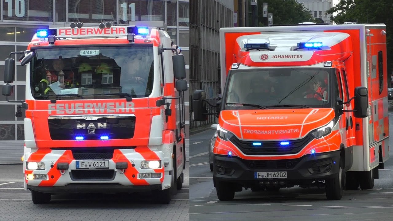 Einsatzfahrten Feuerwehr, Polizei und Rettungsdienst in Frankfurt am Main