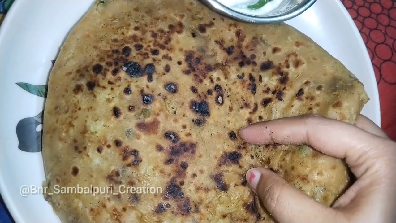Aloo stuffed paratha with dahi simple sovere instant to make ready to serve Enjoy 