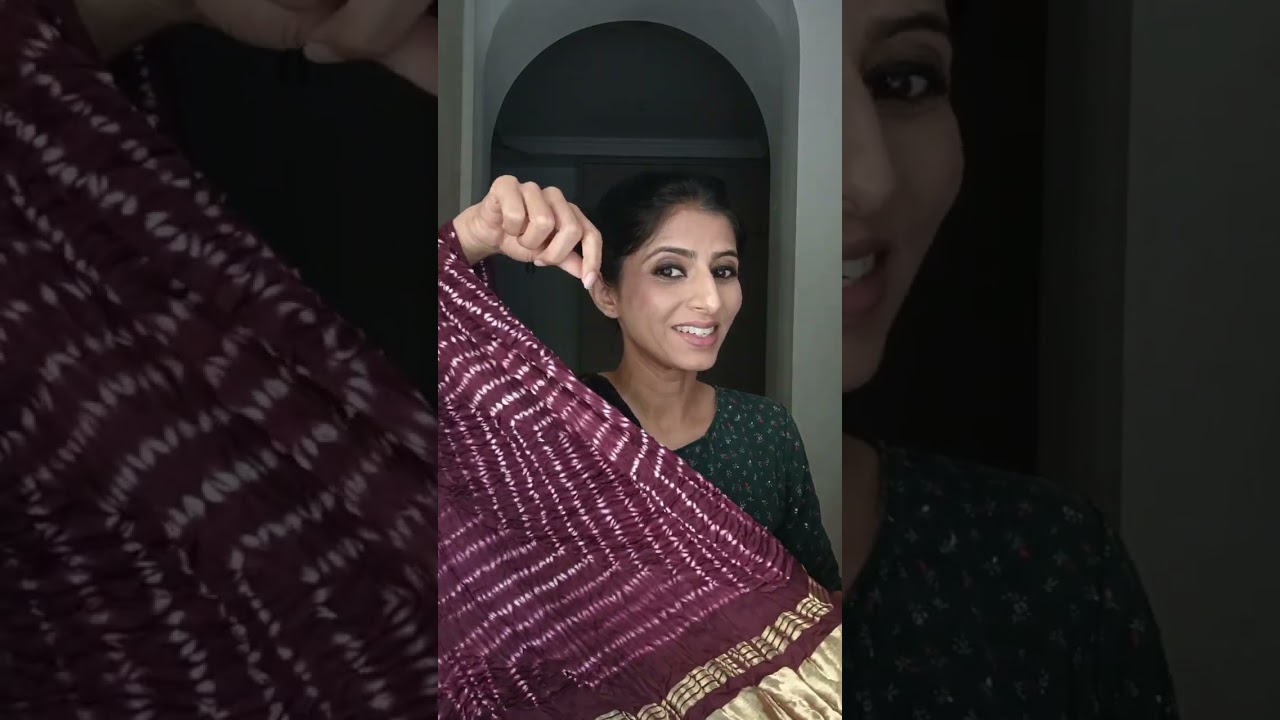 How To Wear A Saree : Saree Styling : Black Shibori Saree Statement Saree #sareelove #sareelook