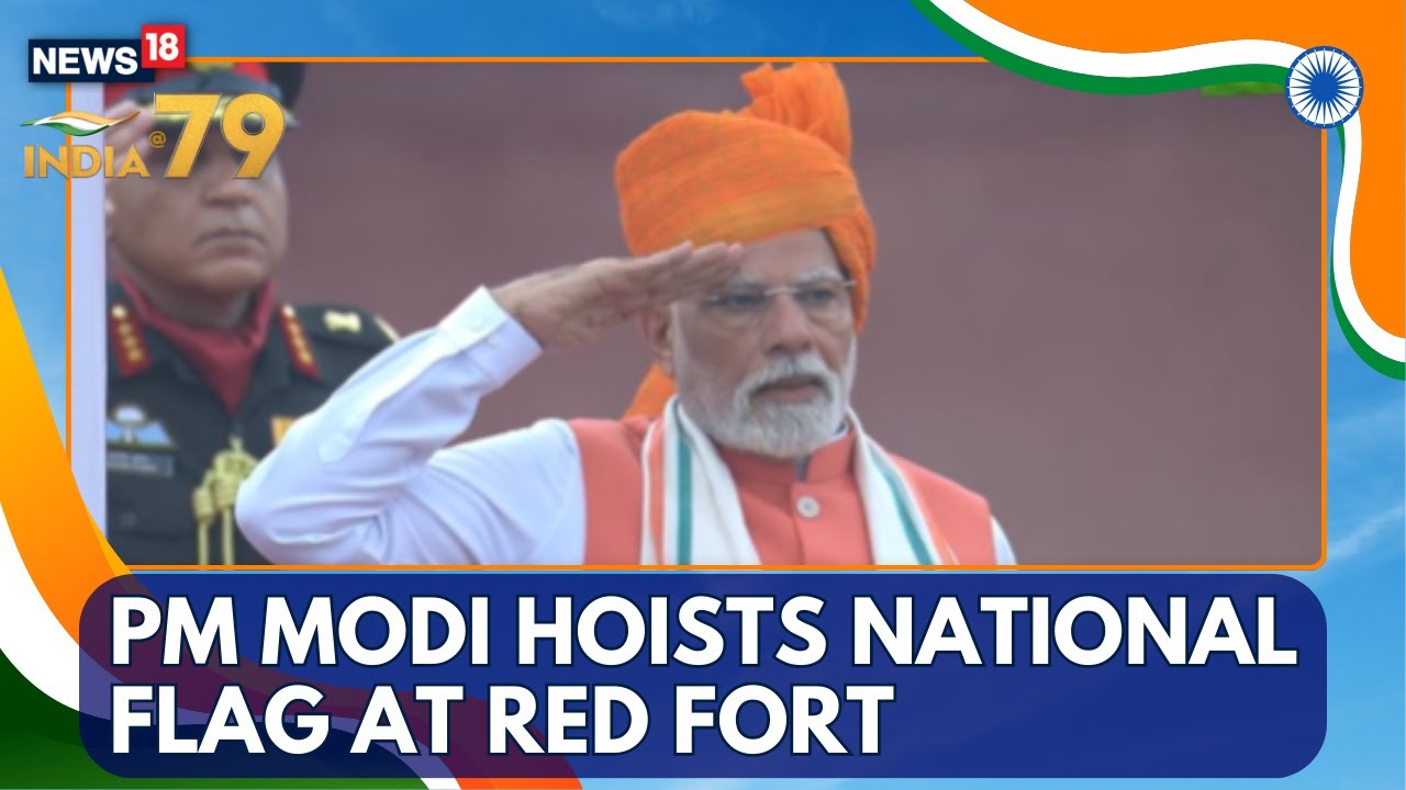 PM Modi Hoists National Flag From The Red Fort As He Leads Nation's 79th Independence Day