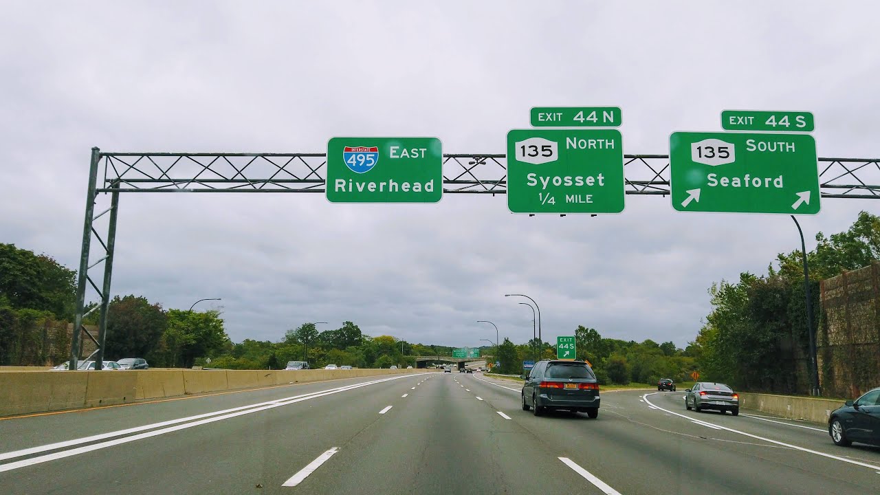 Long Island Expressway (I-495) east Exits 33 to 53 | driving in the rain