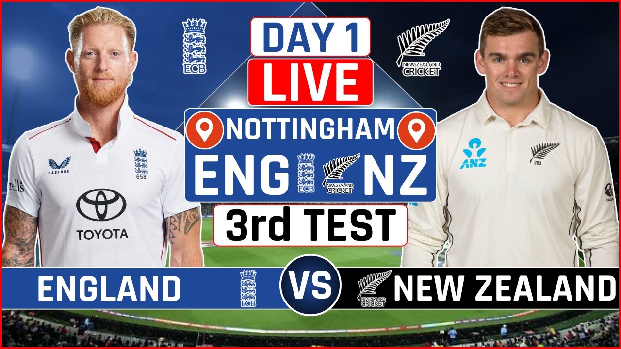 England vs New Zealand 3rd Test Live Score | ENG vs NZ 3rd Test Day 1 Live Audio Commentary