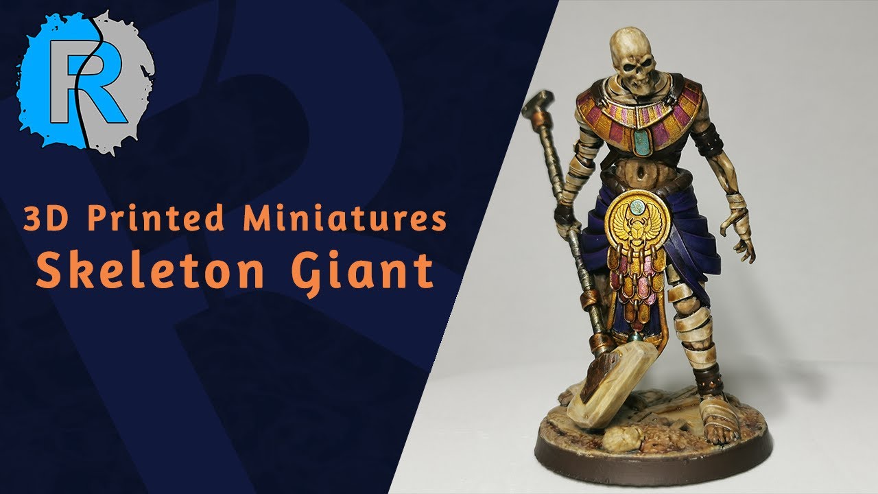 Painting: Skeleton Giant - One Page Rules - Mummified Undead - 3D Printed Miniatures