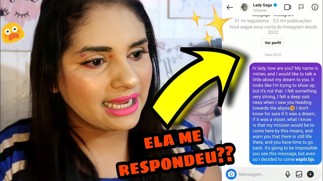 MANDEI DIRECT PARA LADY GAGA😱Ela Me Respondeu??