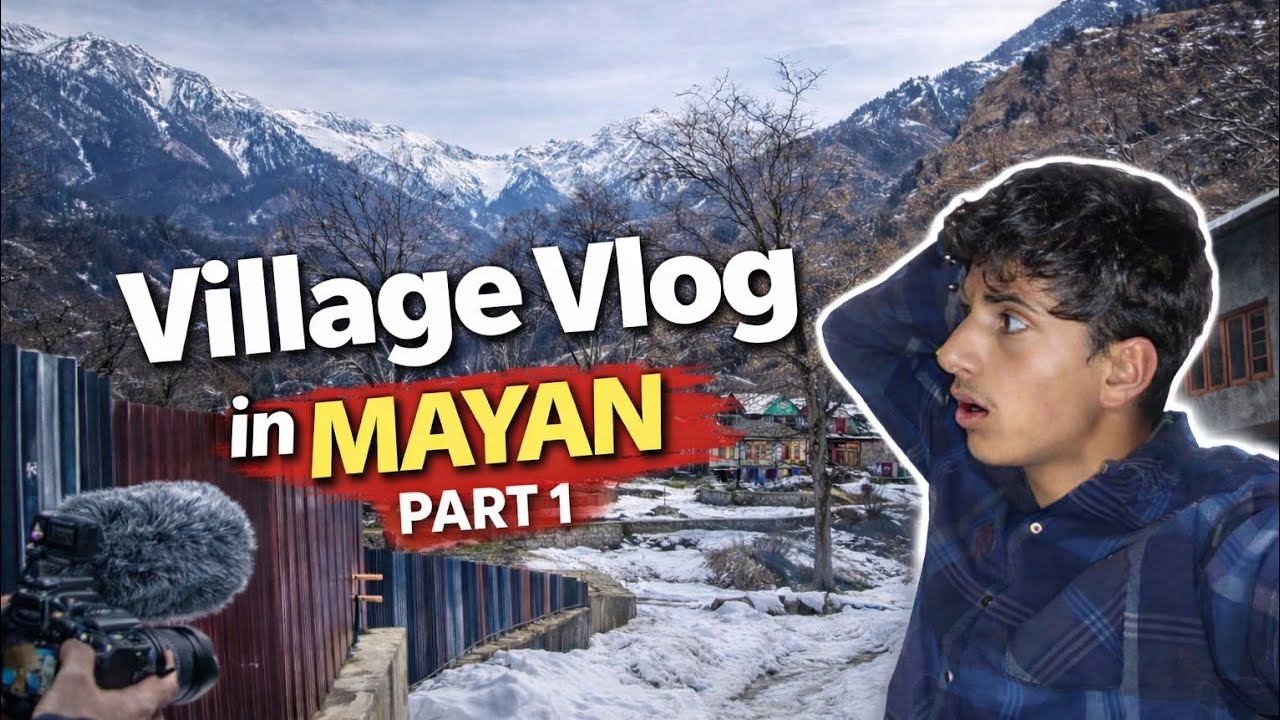 My Village MAYAN Vlog 🏔️ | Kashmir Winter Beauty | Snowfall Scenes@ArbazMirVlog