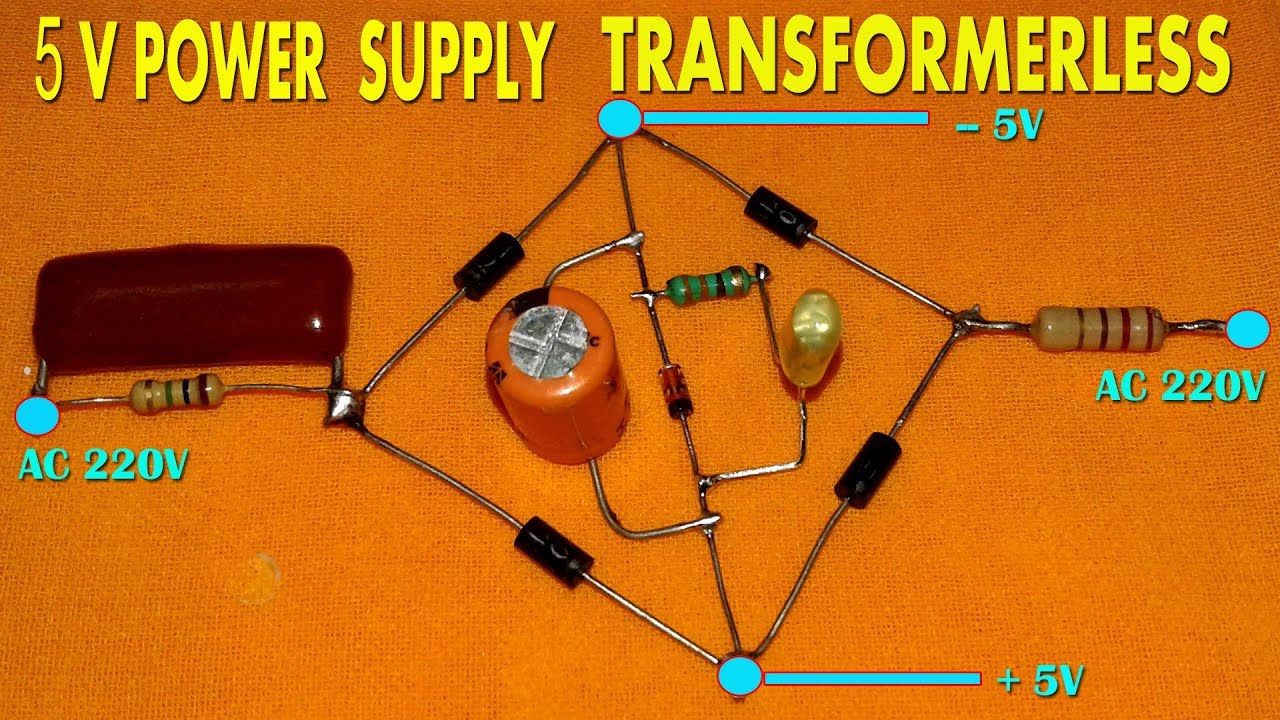 5V POWER SUPPLY TRANSFORMERLESS