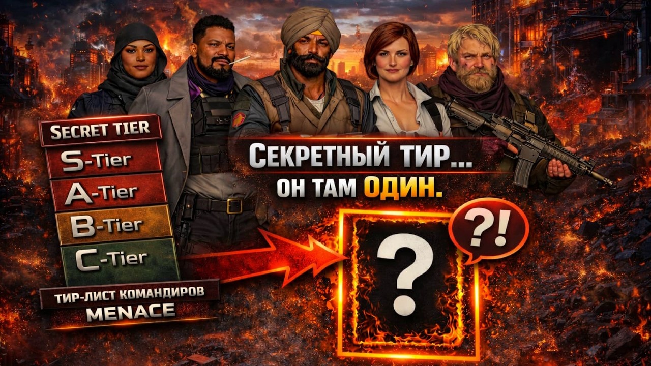 Тир-лист командиров MENACE &mdash; СЕКРЕТНЫЙ ТИР?! Кто реально лучший?