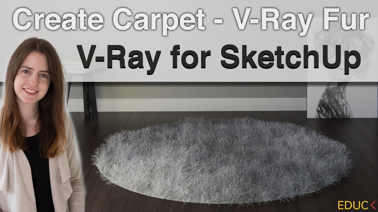 Создание ковра с помощью V-Ray Fur. Урок по V-Ray для SketchUp