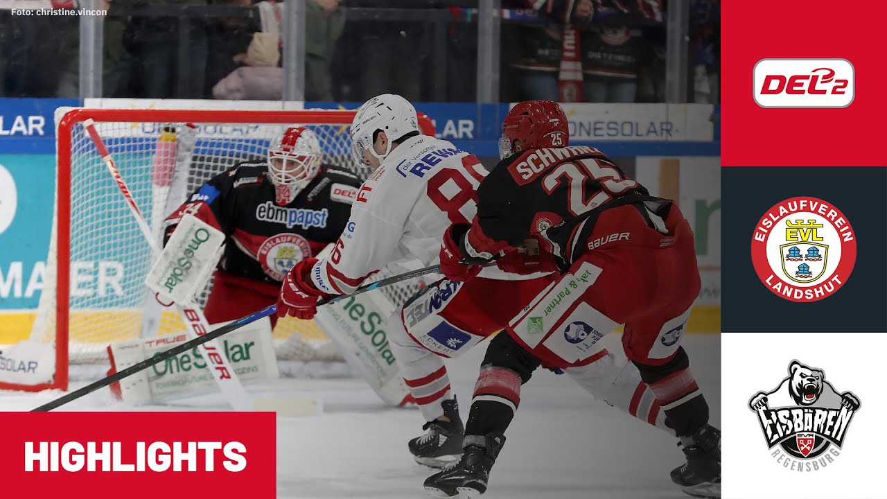 DEL2: EV Landshut vs. Eisbären Regensburg | Highlights - 5. Spieltag